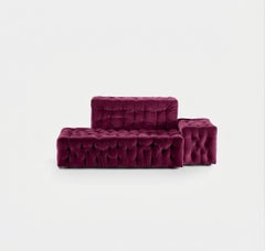 Gaetano Pesce for Meritalia "La Michetta" Luxury Modular Sofa in Blush Velvet