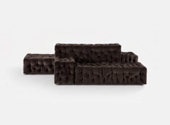 Italian La Michetta Modular Sofa by Gaetano Pesce for Meritalia - Velvet Brown