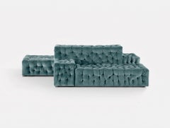 Italian La Michetta Modular Sofa by Gaetano Pesce for Meritalia - Velvet Steel