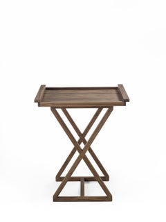 Riva 1920 „Cameriere Wood“ – Klappbarer Tablettständer aus massivem Nussbaumholz von Authentic Design