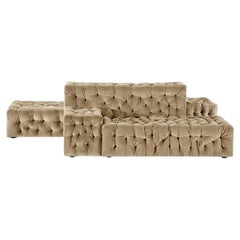 Italian La Michetta Modular Sofa by Gaetano Pesce for Meritalia Velvet Hazelnut