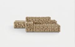 Italian La Michetta Modular Sofa by Gaetano Pesce for Meritalia Velvet Hazelnut