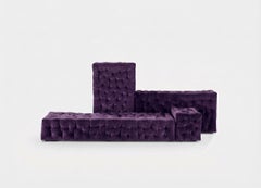 Luxury La Michetta Modular Sofa by Gaetano Pesce for Meritalia - Velvet Purple