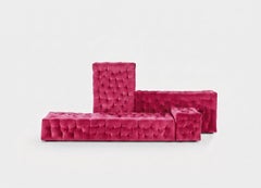 Luxury La Michetta Modular Sofa by Gaetano Pesce for Meritalia - Velvet Pink