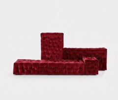 Luxury La Michetta Modular Sofa by Gaetano Pesce for Meritalia - Velvet Red