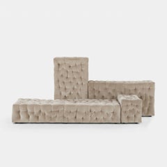 Luxury La Michetta Modular Sofa by Gaetano Pesce for Meritalia - Velvet Grey