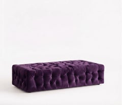 Capitonnè Ottoman La Michetta Pouf by Gaetano Pesce for Meritalia Velvet Purple