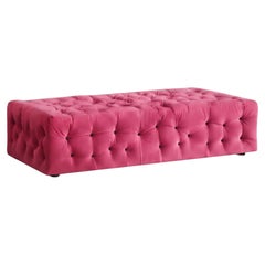 Capitonnè Ottoman La Michetta Pouf by Gaetano Pesce for Meritalia - Velvet Pink