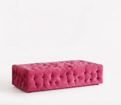 Capitonnè Ottoman La Michetta Pouf by Gaetano Pesce for Meritalia - Velvet Pink