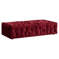 Capitonnè Ottoman La Michetta Pouf by Gaetano Pesce for Meritalia - Velvet Red