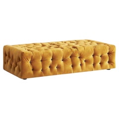 Capitonnè Ottoman La Michetta Pouf by Gaetano Pesce for Meritalia Velvet Yellow