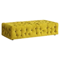 Capitonnè Ottoman La Michetta Pouf by Gaetano Pesce for Meritalia - Velvet Lime