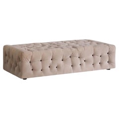 Capitonnè Ottoman La Michetta Pouf by Gaetano Pesce for Meritalia VelvetHazelnut