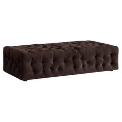 Capitonnè Ottoman La Michetta Pouf by Gaetano Pesce for Meritalia - Velvet Brown
