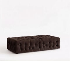 Capitonnè Ottoman La Michetta Pouf by Gaetano Pesce for Meritalia - Velvet Brown