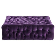 Square Capitonnè Ottoman La Michetta Pouf by Gaetano Pesce for Meritalia Velvet