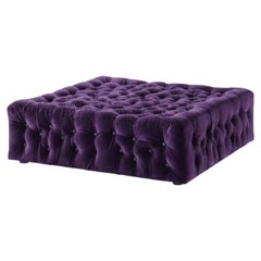 Square Capitonnè Ottoman La Michetta Pouf by Gaetano Pesce for Meritalia Velvet