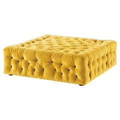 Square Capitonnè Ottoman La Michetta Pouf by Gaetano Pesce for Meritalia Velvet