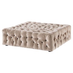 Square Capitonnè Ottoman La Michetta Pouf by Gaetano Pesce for Meritalia Velvet