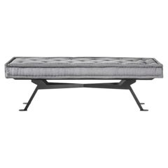 Achille Castiglioni for Meritalia "Fix" Rectangular Bench / Seat in Gray Cotton