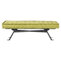 Achille Castiglioni for Meritalia "Fix" Rectangular Bench / Seat in Green Cotton