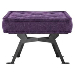 Achille Castiglioni for Meritalia "Fix" Square Bench in Purple Cotton Adele
