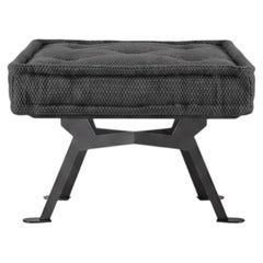 Achille Castiglioni for Meritalia "Fix" Square Bench in Grey Cotton Adele