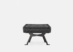 Achille Castiglioni for Meritalia "Fix" Square Bench in Grey Cotton Adele