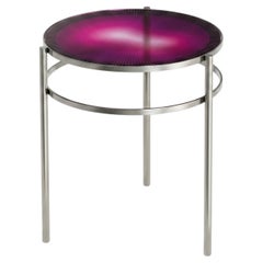 Cristián Mohaded for Meritalia Eyes 40 Violet Glass and Metal Coffee Table