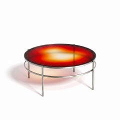 Cristián Mohaded for Meritalia Eyes Set 3 Colored Glass and Metal Coffee Table