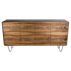 Cantori Icaro Canaletto Walnut and Patinated Bronze Sideboard and Buffet 4 doors