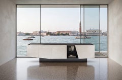 Cantori Prisma Contemporary Asymmetrical Black Low Sideboard - Buffet - Cabinet