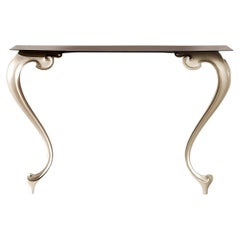 Cantori George – Moderne Konsole und Flurtisch aus Champagner-Silberblatt-Marmor