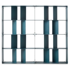 Cantori Rocky Modern Bottle Green Lacquered Bookcase and Shelving Unit