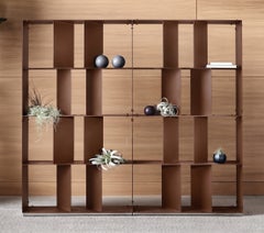 Cantori Rocky Modern Cognac Lacquered Bookcase and Shelving Unit