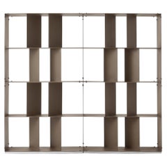 Cantori Rocky Modern Bottle Taupe Lacquered Bookcase and Shelving Unit