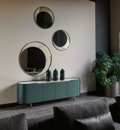 Cantori Oasi Modern Bottle Green Lacquered 4-Doors Sideboard and Buffet
