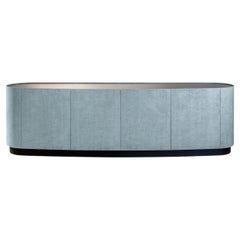 Cantori Mirto 2 Modern Four-Door Sideboard and Luxury Buffet Sugar Paper Lacquer