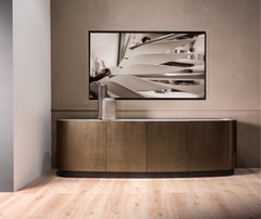 Cantori Mirto 2 Modern Four-Door Sideboard and Luxury Buffet - Patinated Bronze