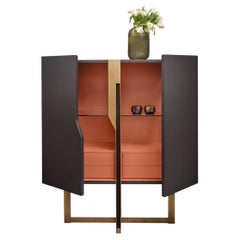 Cantori Mirage Modern Two-Door Bar Cabinet and Luxury Storage Unit - Black