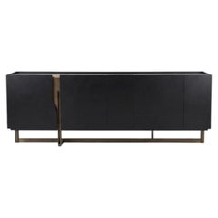 Cantori Mirage Modern Four-Door Sideboard and Luxury Buffet Lacquered and Marble