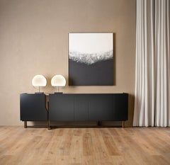 Cantori Mirage Modern Four-Door Sideboard and Luxury Buffet Lacquered and Marble