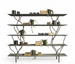 Cantori Italy "Albero" Tree-Shaped Designer Luxury Bookshelf Shelving Unit Green