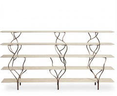 Cantori Italy "Albero" Tree-Shaped Designer Bookshelf Shelving Unit Pearl 300 cm
