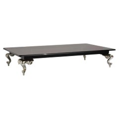 Cantori George Low Rectangular Coffee Table with Grey Smoked Mirror Top