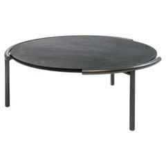 Cantori Cloud Low Round Coffee Table with Black Ash Top - 71 cm 28 in