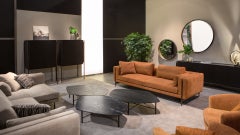 Cantori Shanghai Low Irregular Coffee Table with Black Ash Top