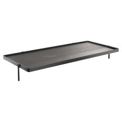 Cantori Valley Rectangular Coffee Table with Black Ash Top and Smoked Glass