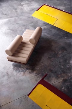 Lettino e divano Vis-à-vis "Five to Nine" di Tacchini, disegnati da Studiopepe - Beige