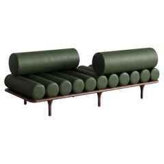 Tacchini Five to Nine Daybed and Sofa Vis-à-vis by Studiopepe - Olive leather